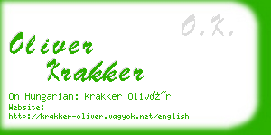 oliver krakker business card